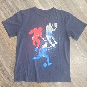 Boy's Childrens Place Graphic Sports Silhouette Tee Size: Large (10/12)